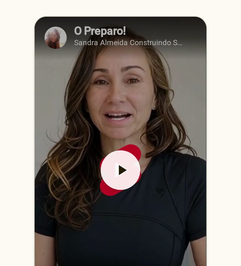 Vídeo de apoio da Sandra Almeida